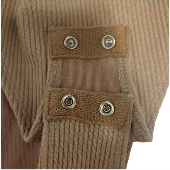 A New Day nude bodysuit with long sleeves, square neckline, size medium - Picture 3 of 5